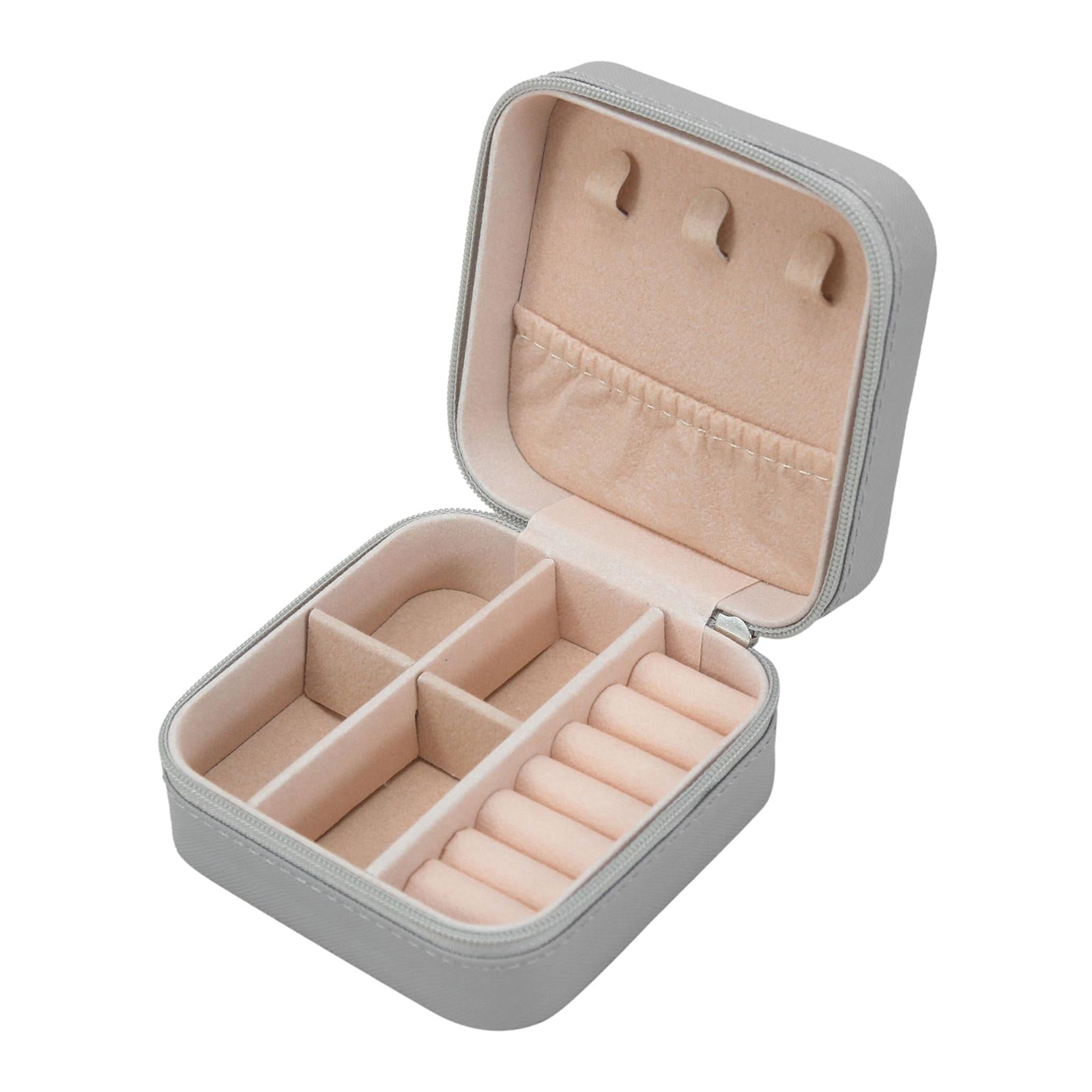 Jewelry Box Container Showcase Jewelry Storage Box for Pendant Charm Earring Gray