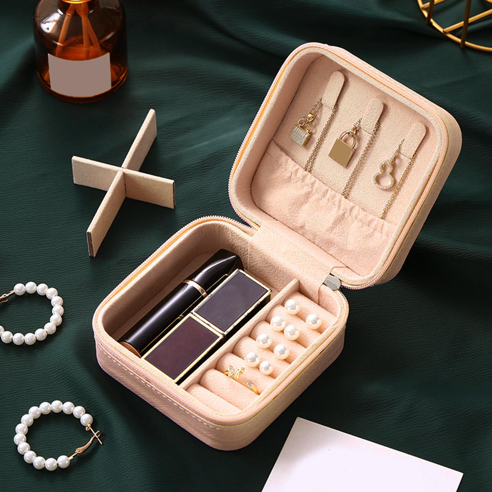 Jewelry Box Container Showcase Jewelry Storage Box for Pendant Charm Earring Pink