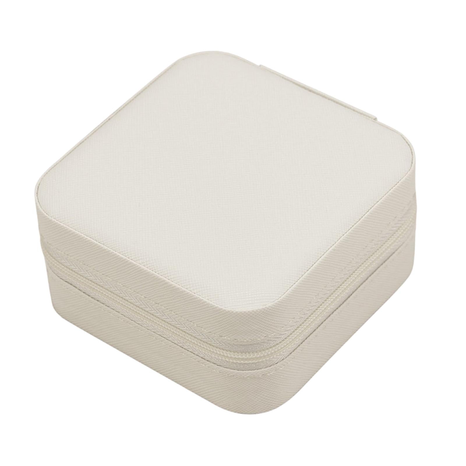Jewelry Box Container Showcase Jewelry Storage Box for Pendant Charm Earring Beige