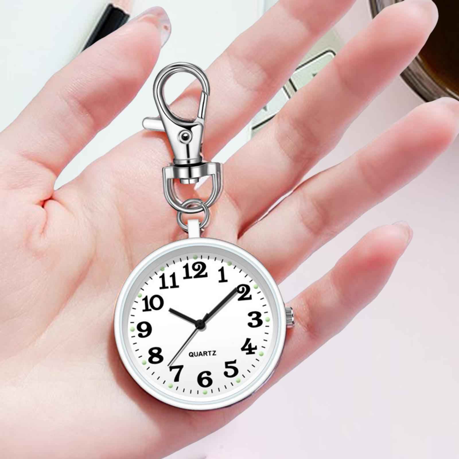 Pocket Watch Versatile Clock Pendant Nurse Watch for Weddings Birthday Party White