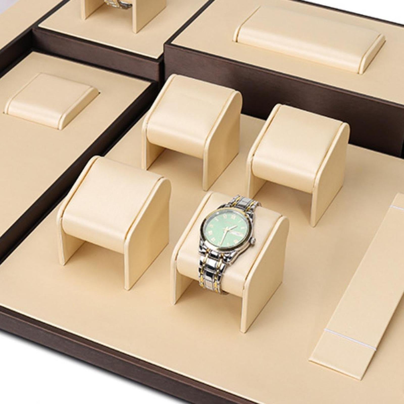 Watch Display Stand Bracelet Display Stand for Shopping Mall Office Showcase Beige