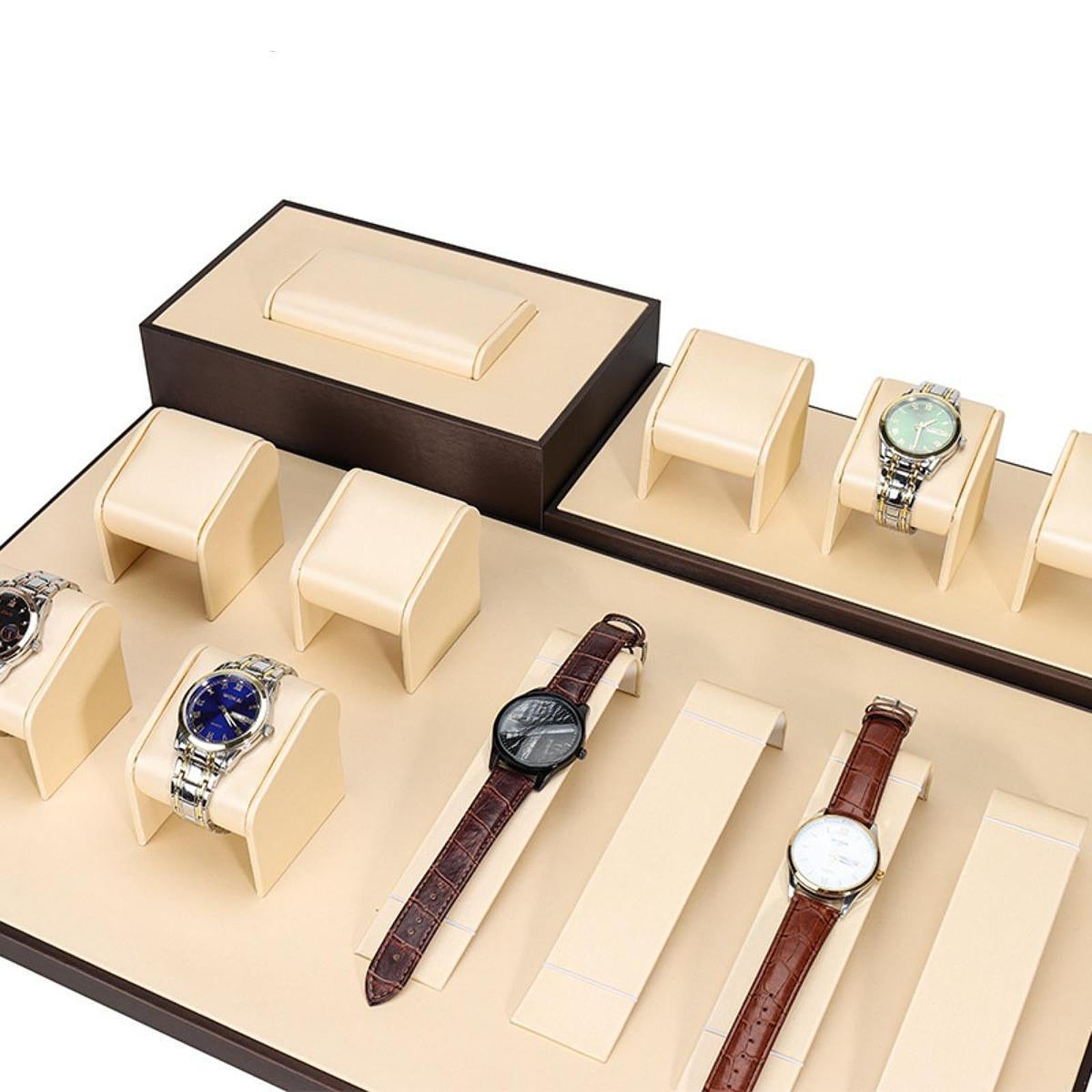 Watch Display Stand Bracelet Display Stand for Shopping Mall Office Showcase Beige