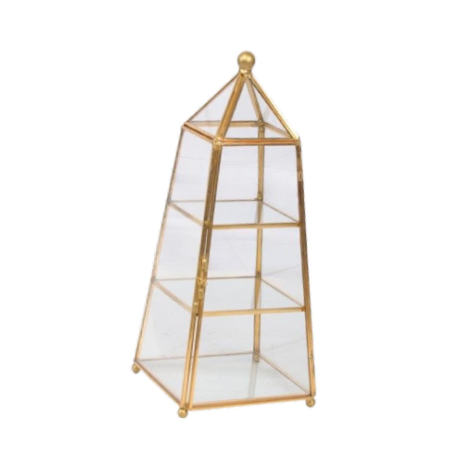 Glass Metal Jewelry Box Gift Makeup Storage Case for Anklets Rings Bracelets