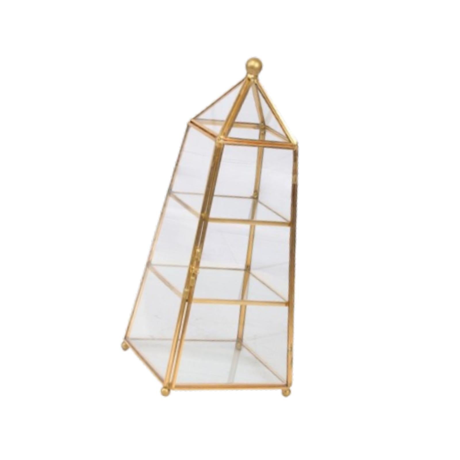 Glass Metal Jewelry Box Gift Makeup Storage Case for Anklets Rings Bracelets
