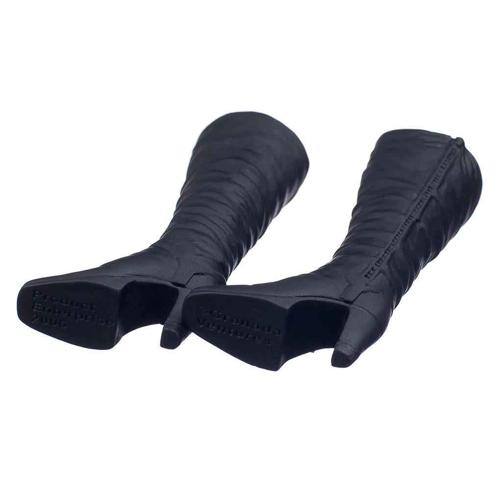 Black 1/6 Scale Long Boots Shoes For 12 inch Female Action Figures Black 3