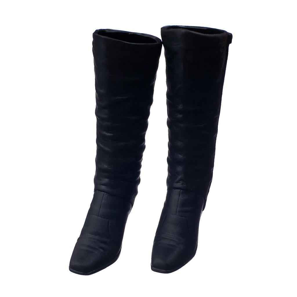 Black 1/6 Scale Long Boots Shoes For 12 inch Female Action Figures Black 3