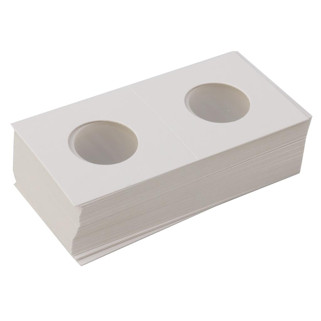 100PCS Cardboard Coin Holders Flips Mylar Coin Supplies 27.5mm + 35mm
