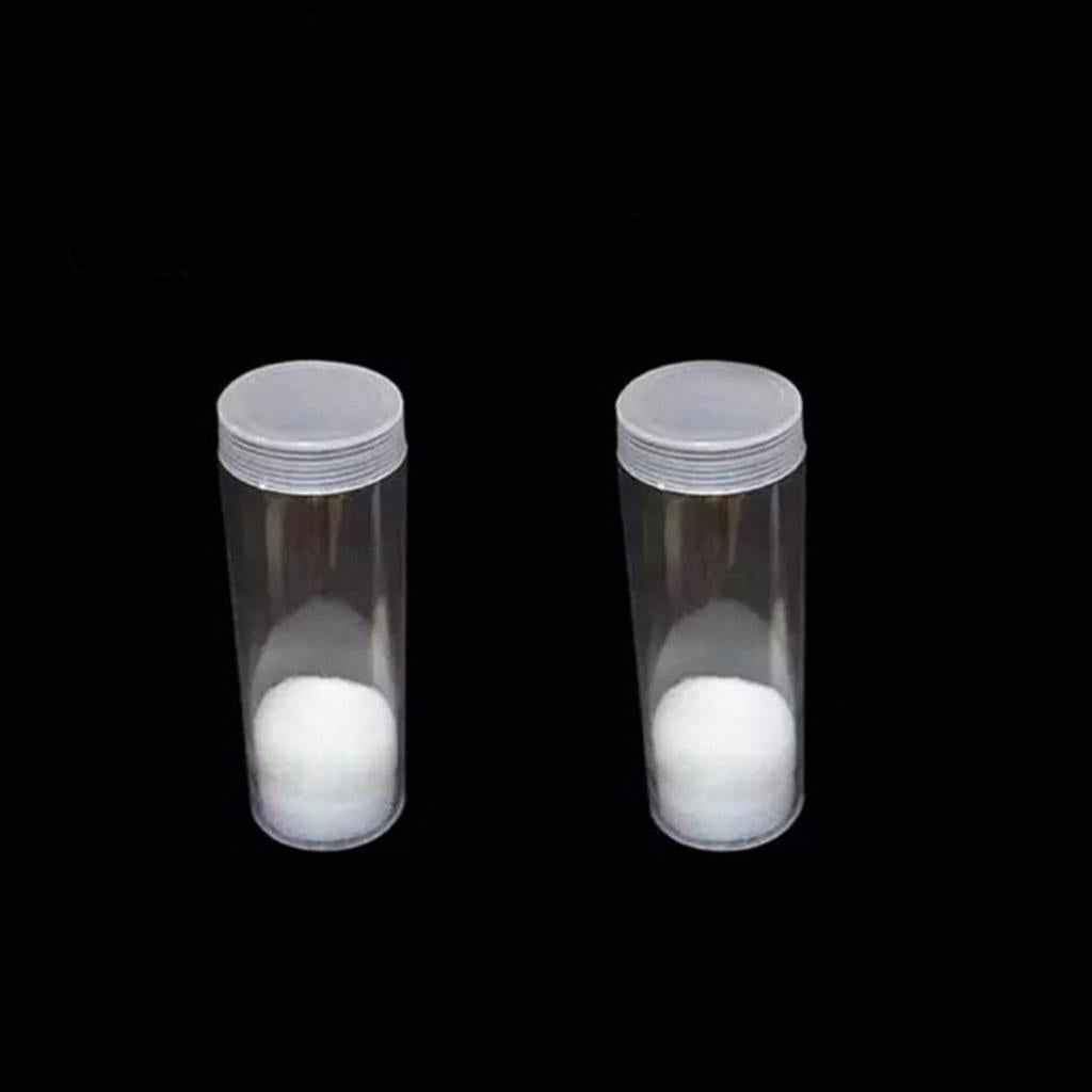 10 Pcs 25mm Protective Tube Holder Clear Round Cases Coin Storage Boxes