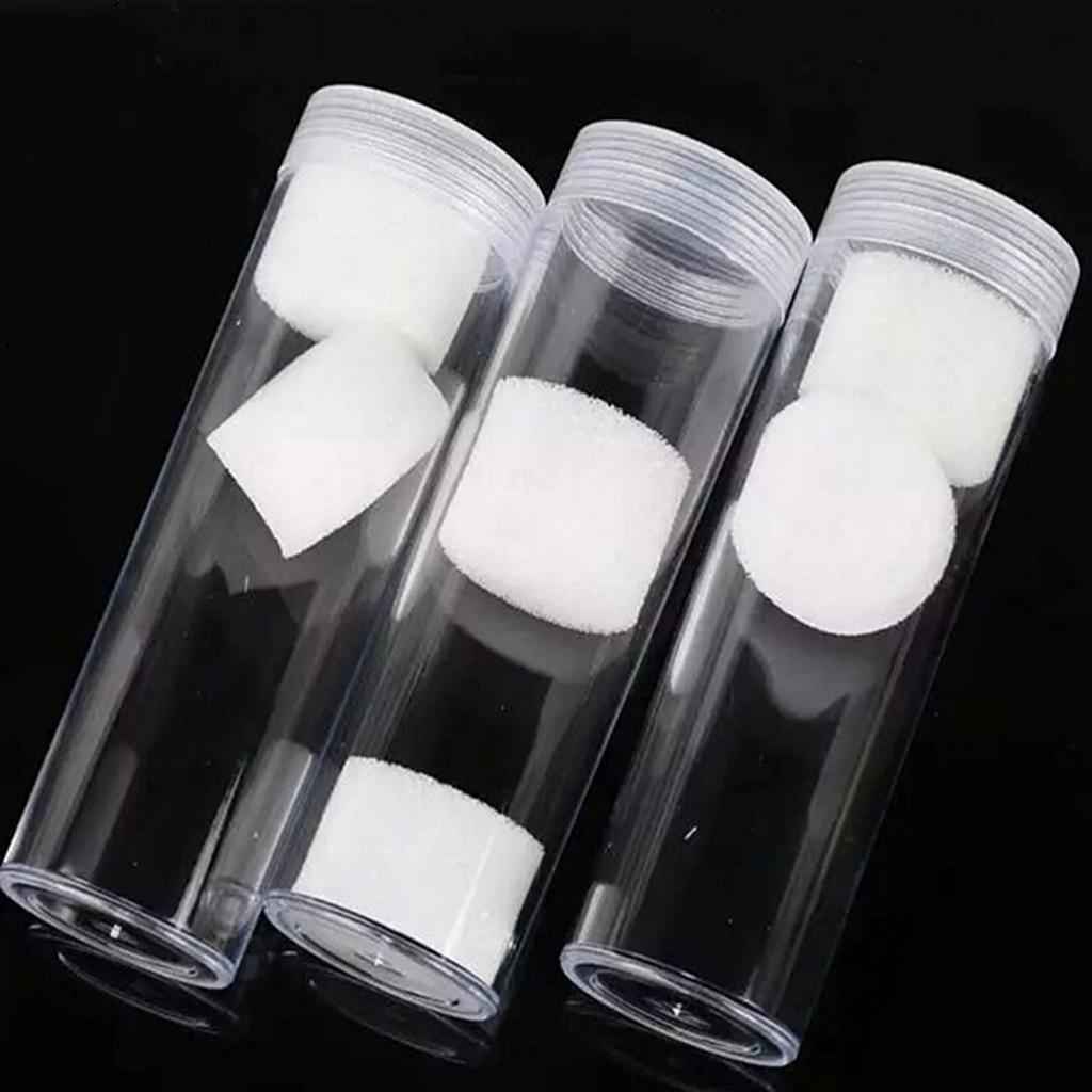 10 Pcs 25mm Protective Tube Holder Clear Round Cases Coin Storage Boxes