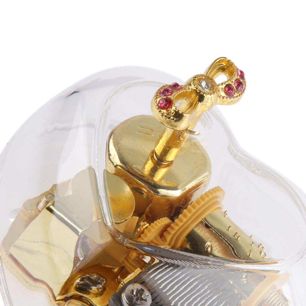 2pcs Acrylic Clockwork Music Box Melody Box Happy Birthday To You Tune Case