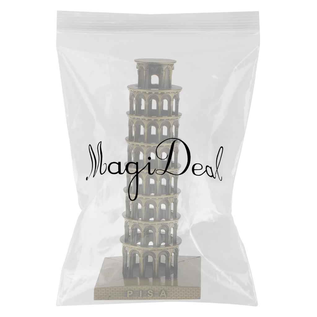 Leaning Tower of Pisa Model Famous Building Metal Craft Furnishing Article
