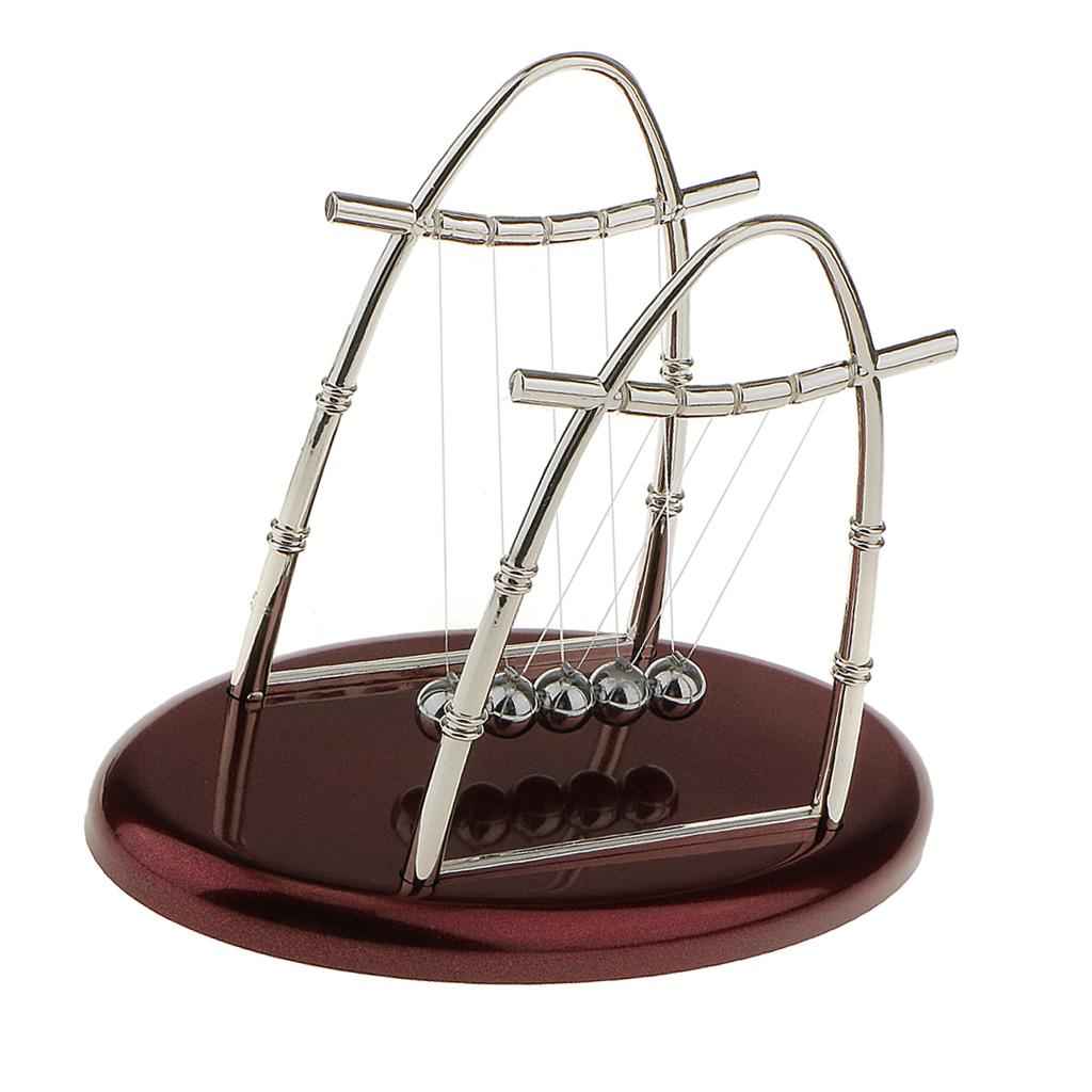 Newton Cradle Balance Ball Physics Science Pendulum Educational Toy Arch-S