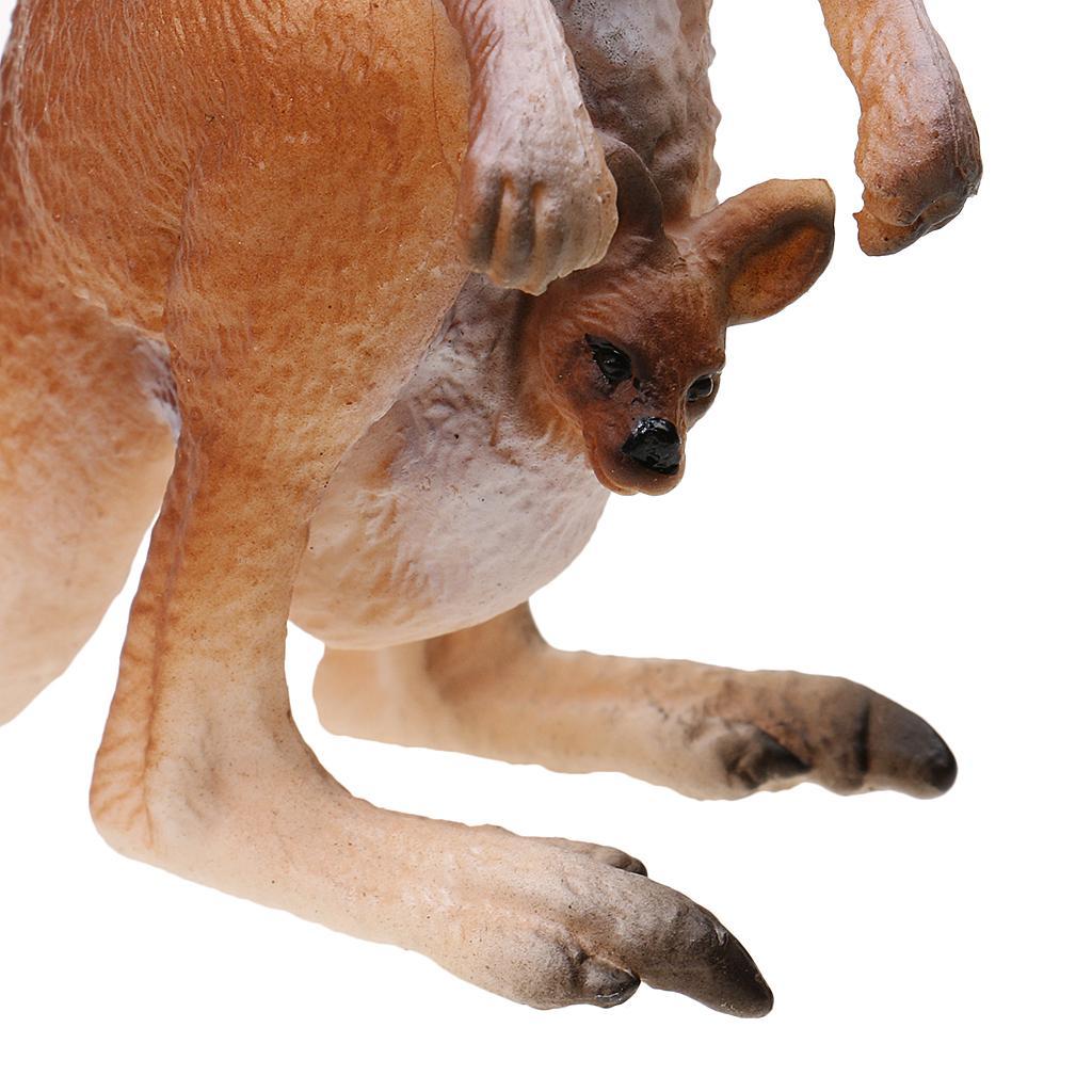 3x Realistic Kangaroo Penguin Wild Animal Model Action Figure Kids Toy