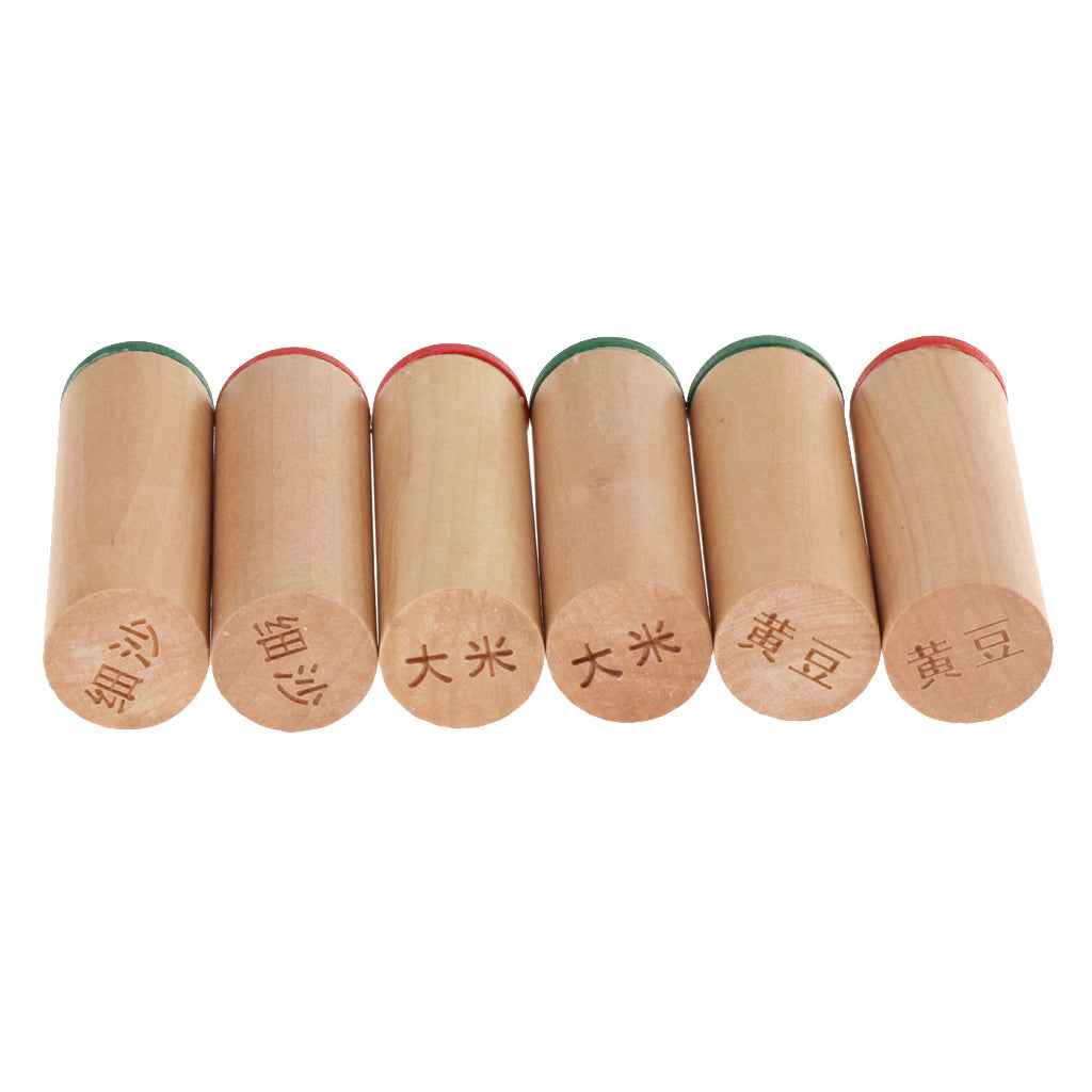 Wooden Montessori Sensorial Material - 6pcs Sound Cylinders