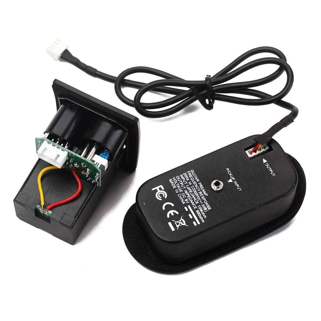 4 Band A-4T EQ Folk Guitar Preamp Equalizer Piezo Pickup with LCD Tuner 10cm