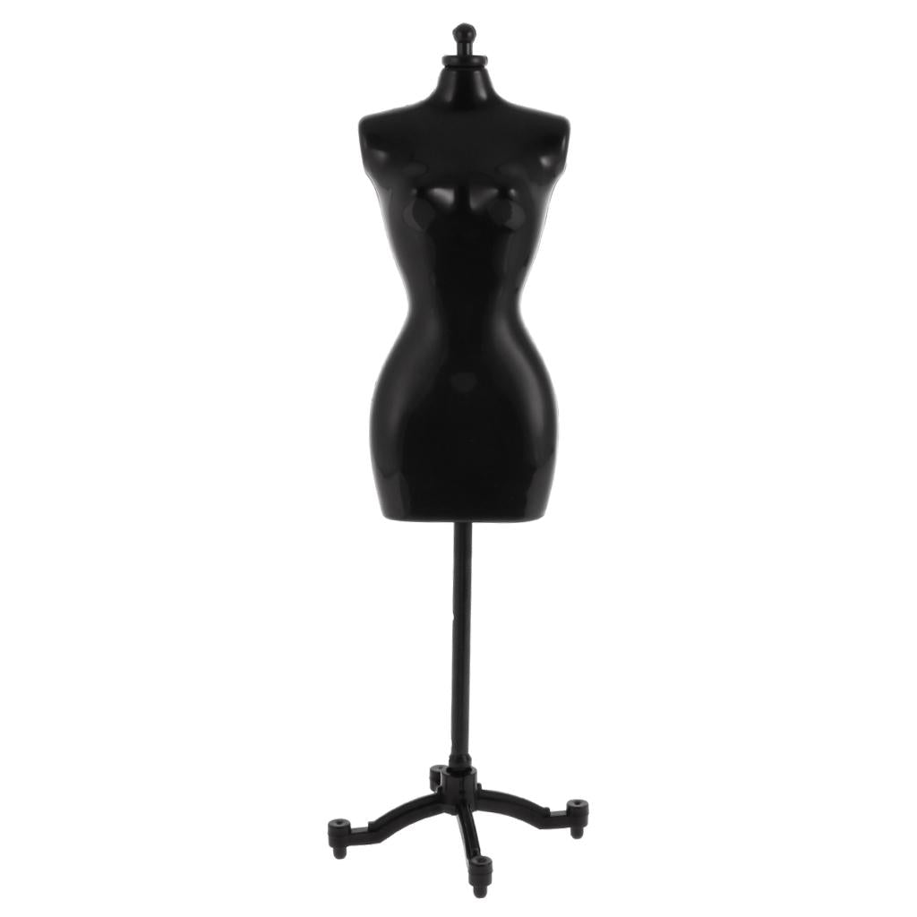 Display Holder Dress Clothes Mannequin Model Stand for Dolls Black