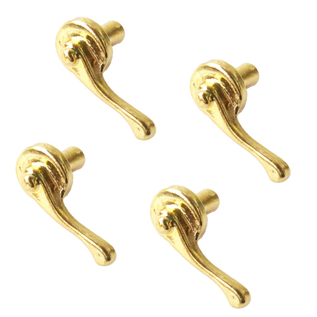 16Pcs Mini Alloy Door Pull Handles Locks Keys for 1/12 Dollhouse Accessories