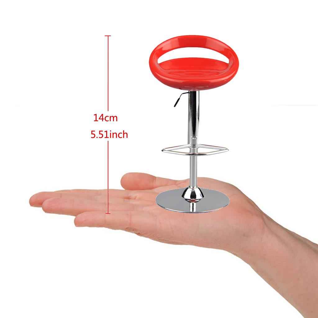 1/6 Scale Round Swivel Chair Pub Bar Stool for 12'' Action Figures Red