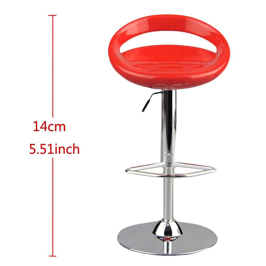 1/6 Scale Round Swivel Chair Pub Bar Stool for 12'' Action Figures Red