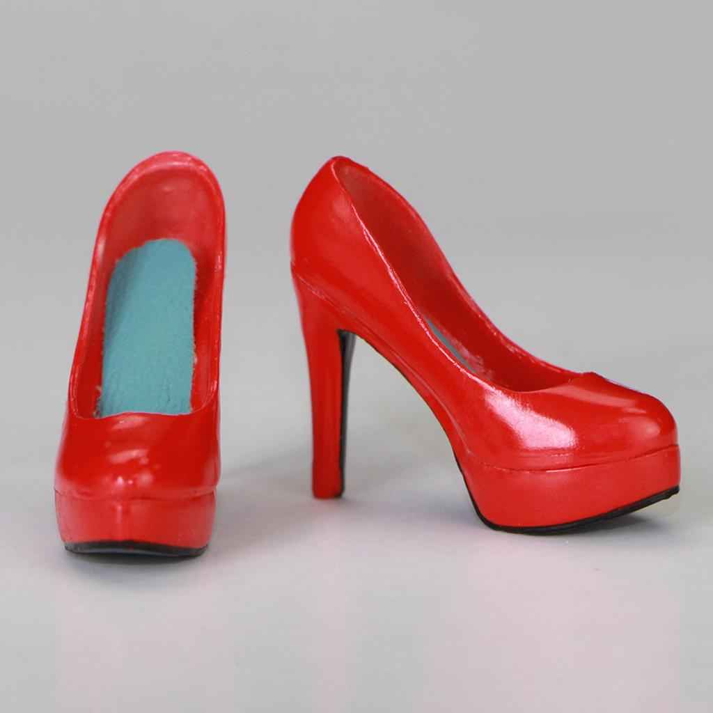 1/6 Scale High Heels Platform Shoes for 12'' Female Figure Body Red