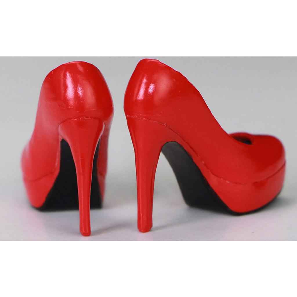 1/6 Scale High Heels Platform Shoes for 12'' Female Figure Body Red
