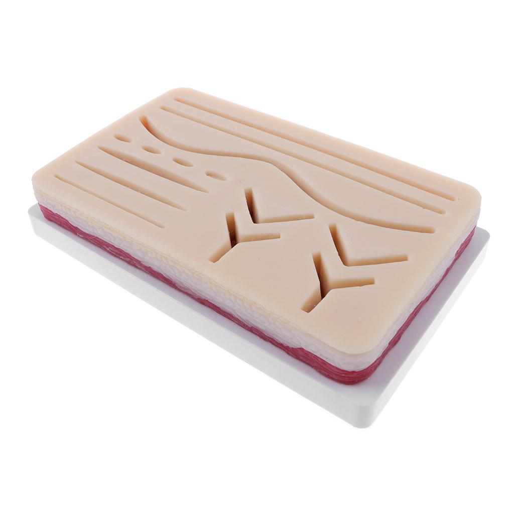 2 Sets Human Skin Wound Suture Pad Model Suturing Repeated Practice Kits