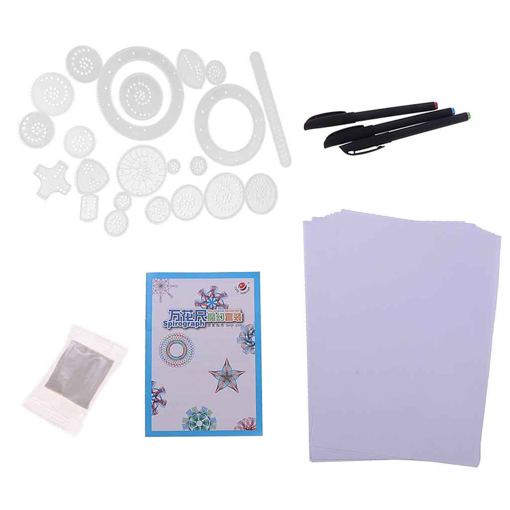 28 Piece Creative Spirograph Magic Suit, Kids Geometric Ruler Art Drawing Toys, Birthday Gift