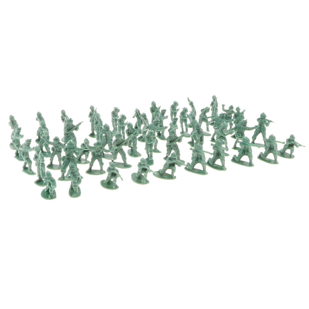 500 Pieces 2cm Plastic Toy Soldier Figurs Army Men Accessories Army Green