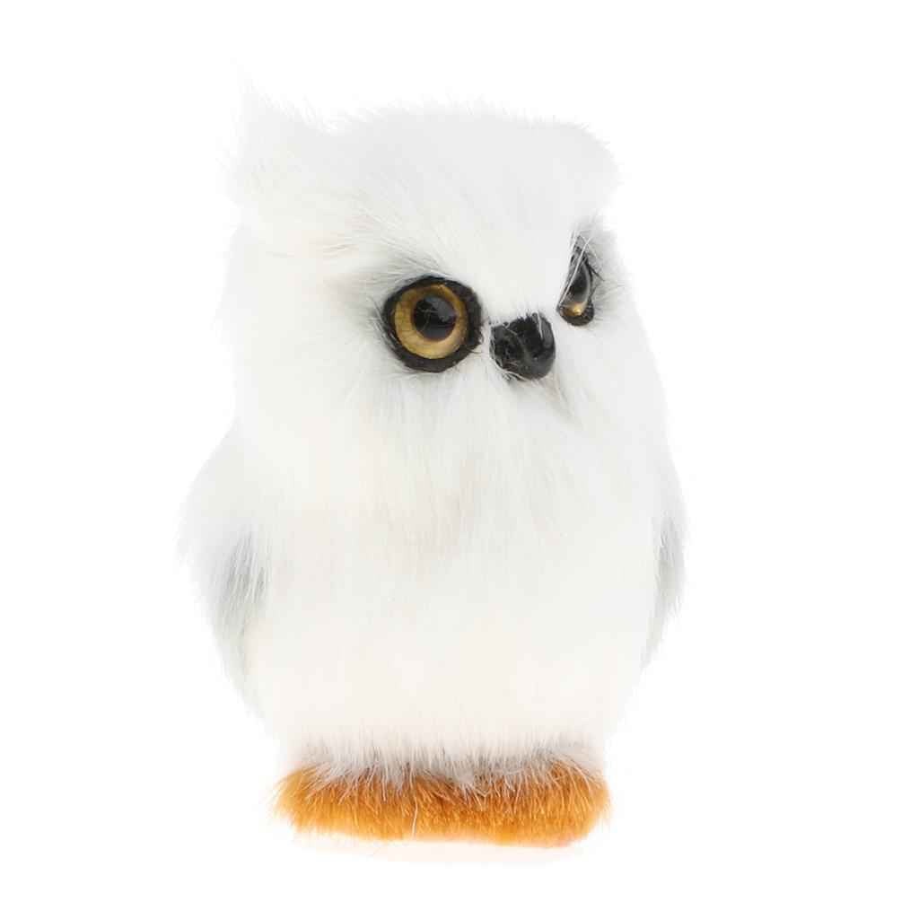 Vivid Simulation Plush Animal Model Figures Home Decoration Kids Toy Birthday Gift - Owl
