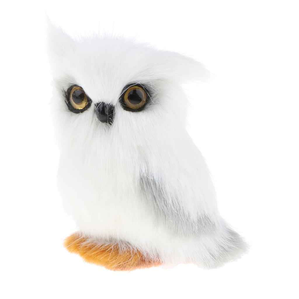 Vivid Simulation Plush Animal Model Figures Home Decoration Kids Toy Birthday Gift - Owl