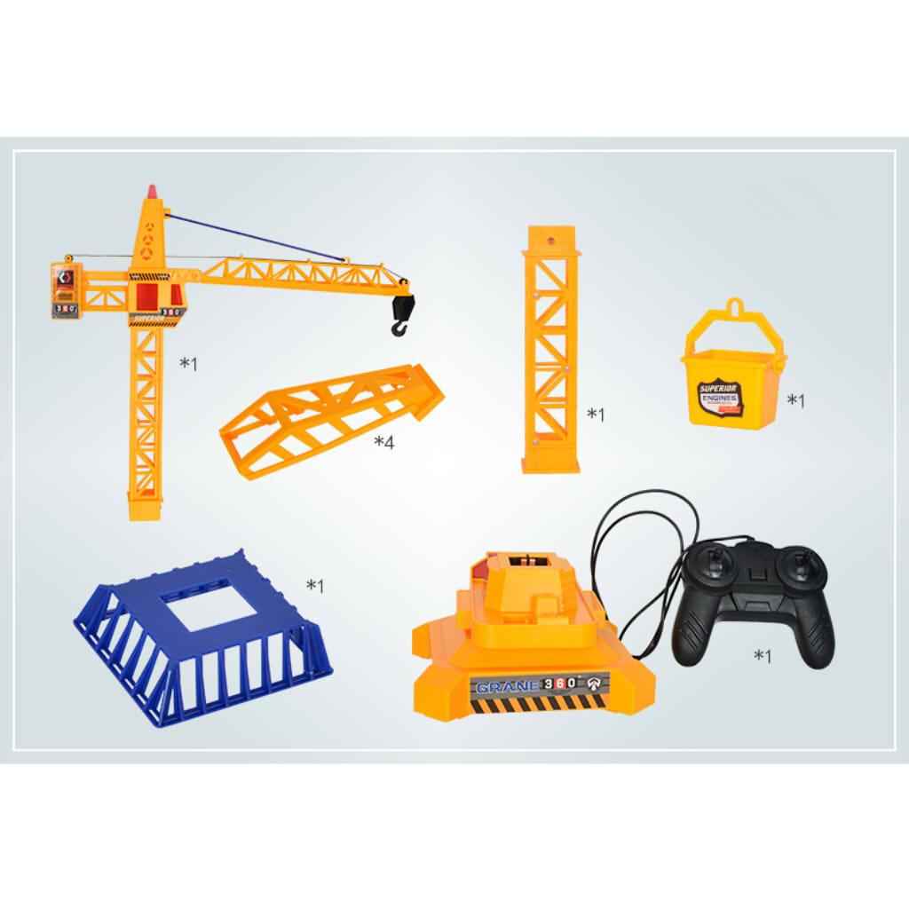 Wired Remote Control Tower Crane with Up Down Lift Control and 360° Rotation