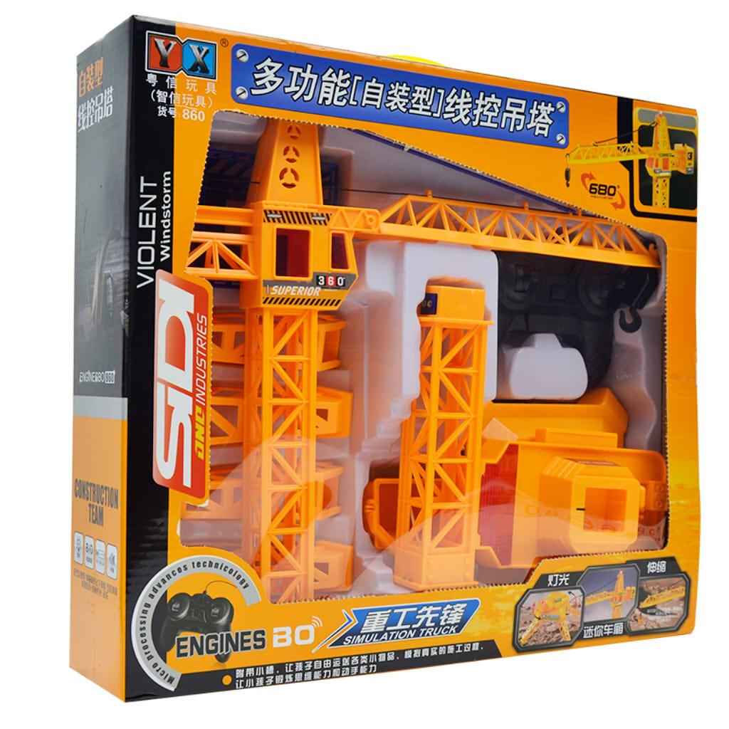 Wired Remote Control Tower Crane with Up Down Lift Control and 360° Rotation