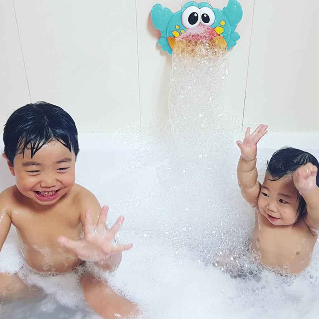 Bubble Machine Soap Pump Manufacturer Crab Shape with Music Suction Cup Set Water Bath for Kids