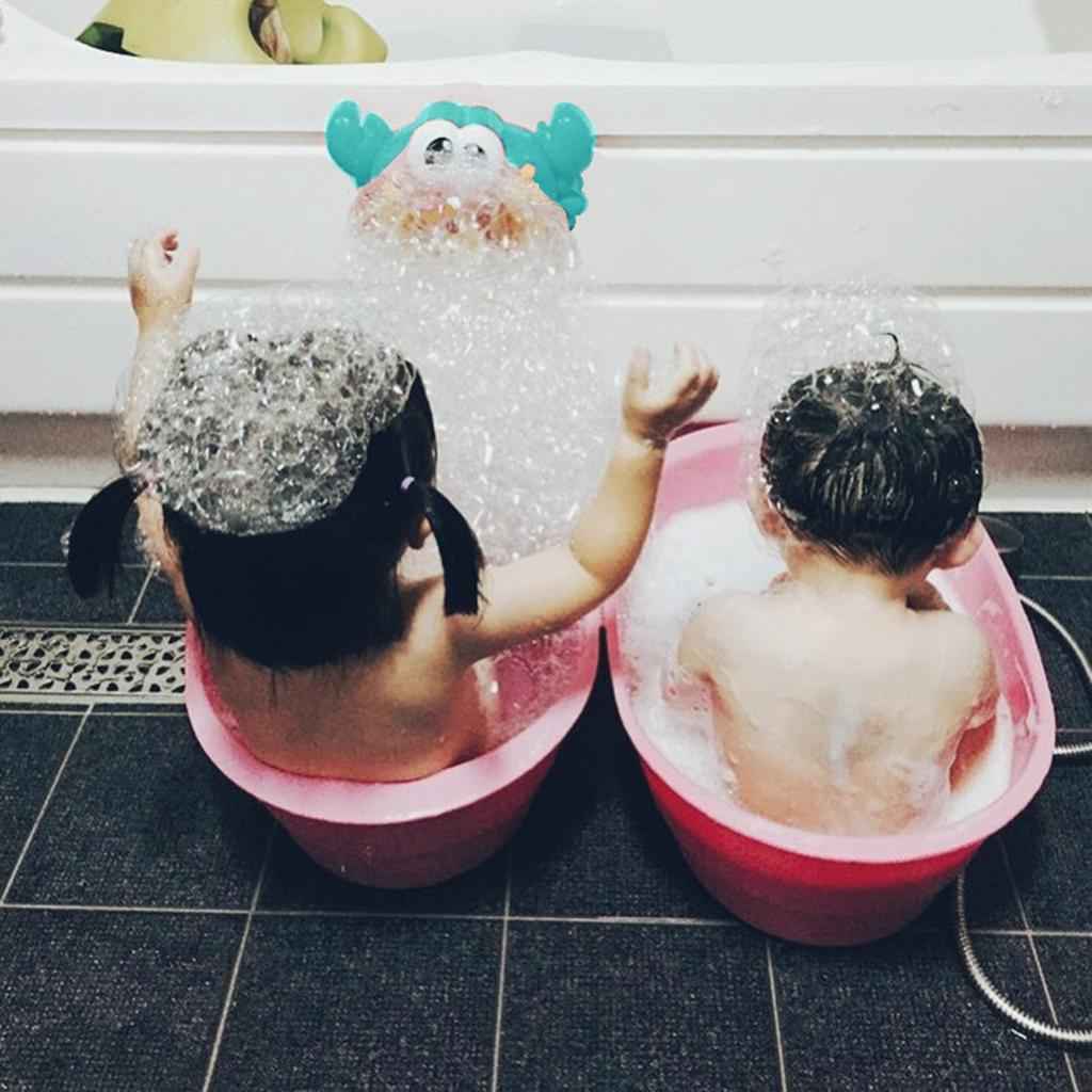 Bubble Machine Soap Pump Manufacturer Crab Shape with Music Suction Cup Set Water Bath for Kids