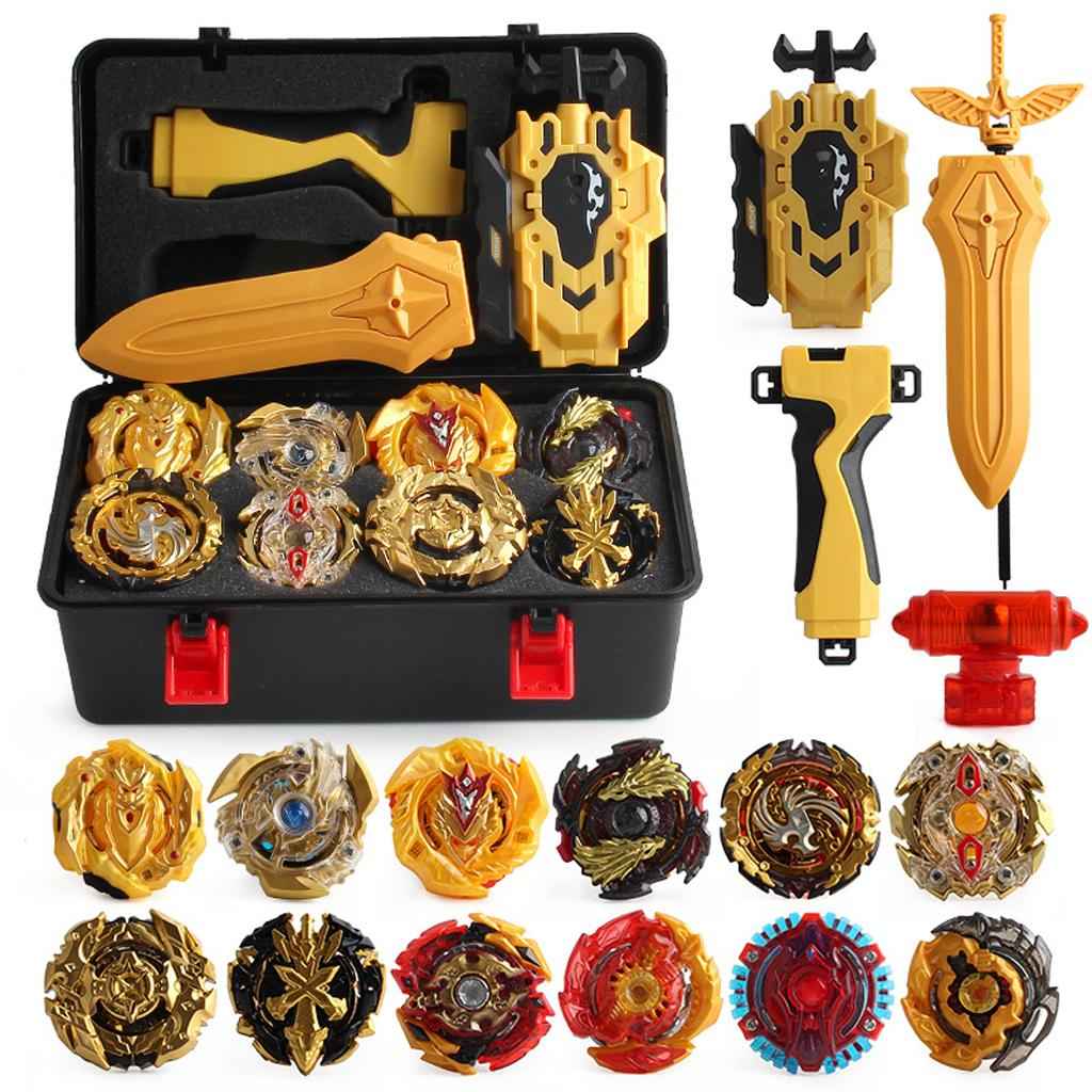 Rapidity Fight 4D Burst Launcher Toys with Storage Case Kids Toys Black