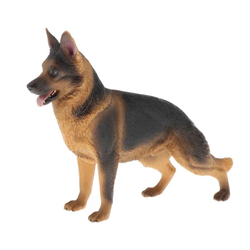 Animal Model-German Shepherd Dog Model Animal Figure Toys Light Yellow