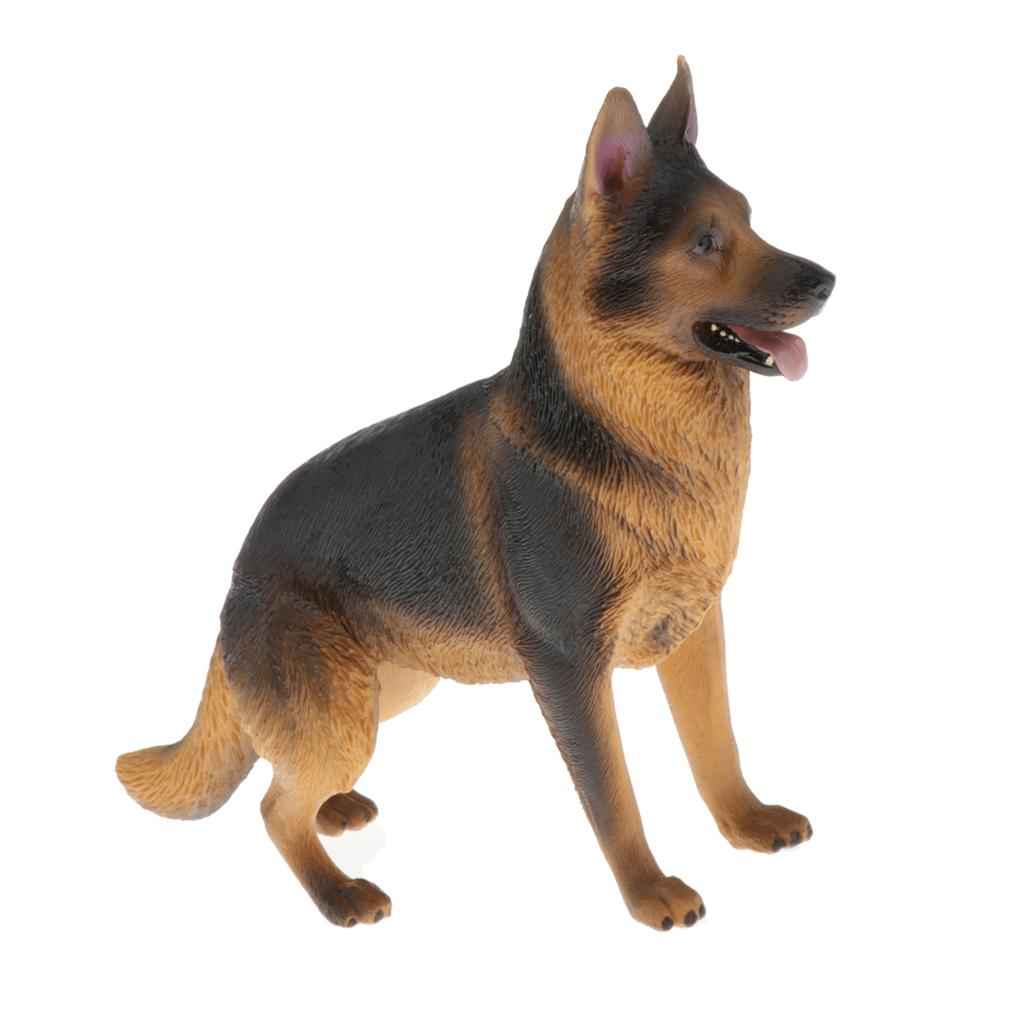 Animal Model-German Shepherd Dog Model Animal Figure Toys Light Yellow