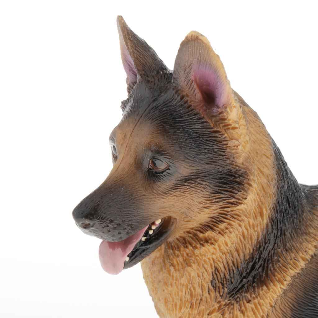 Animal Model-German Shepherd Dog Model Animal Figure Toys Light Yellow