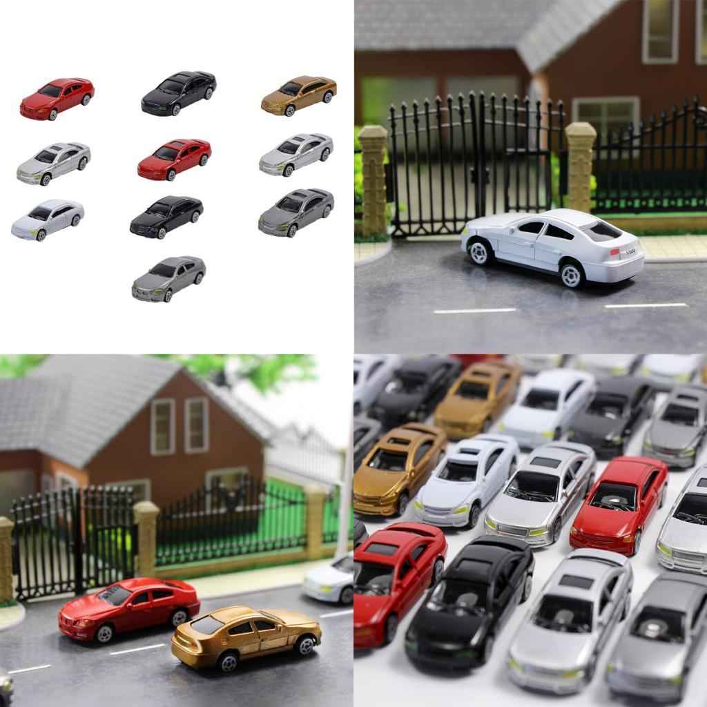 10pcs HO Scale Model Car 1:87 Building Train Scenery NEW