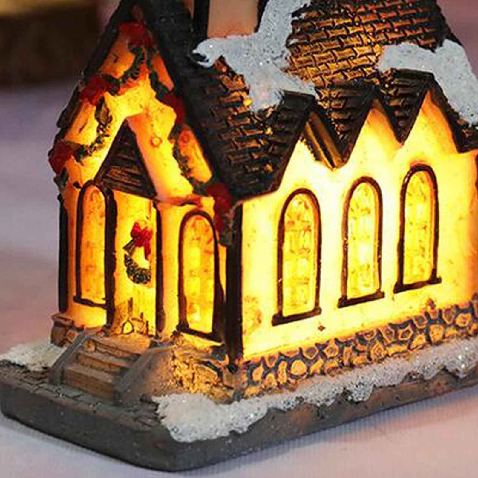 Light Up Christmas Decoration LED Miniature House Village Style 1
