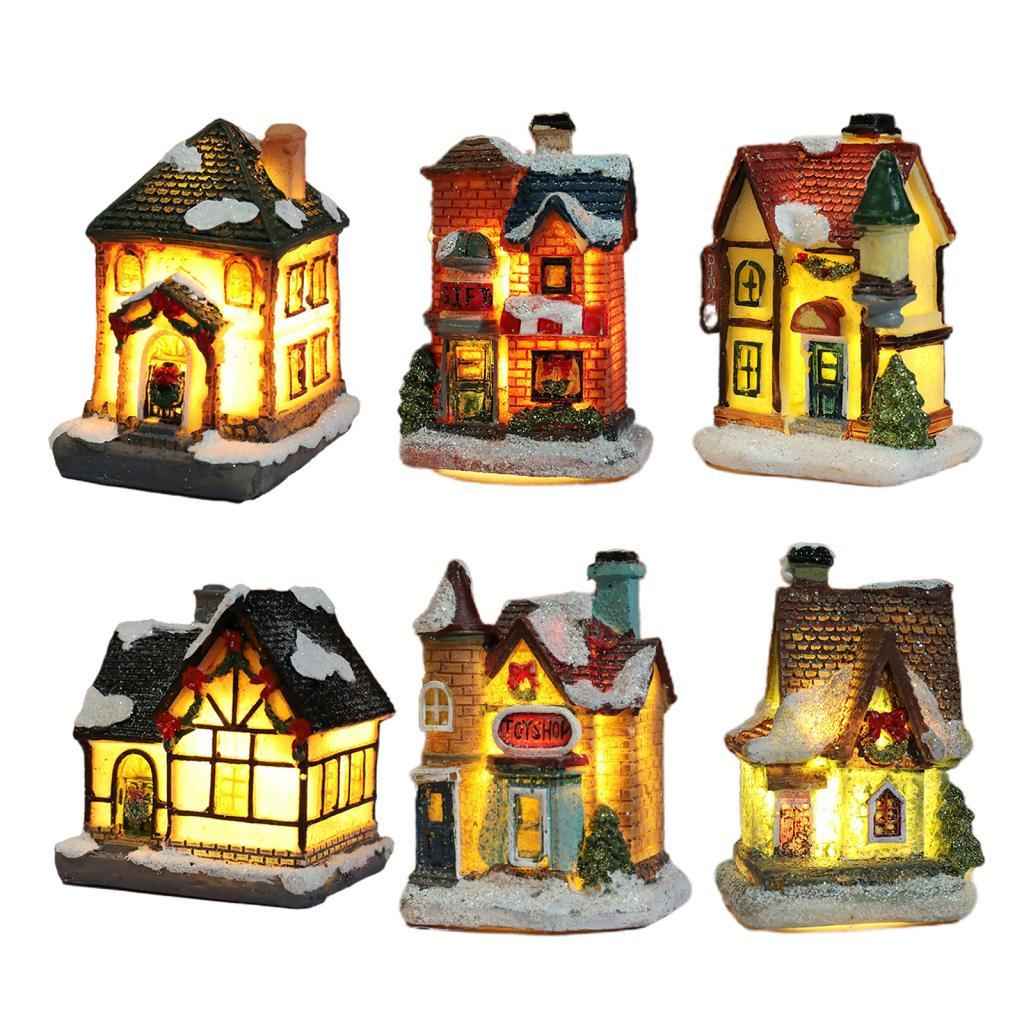 Light Up Christmas Decoration LED Miniature House Village Style 1