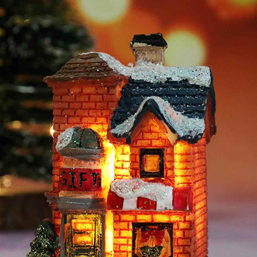 Light Up Christmas Decoration LED Miniature House Village Style 3