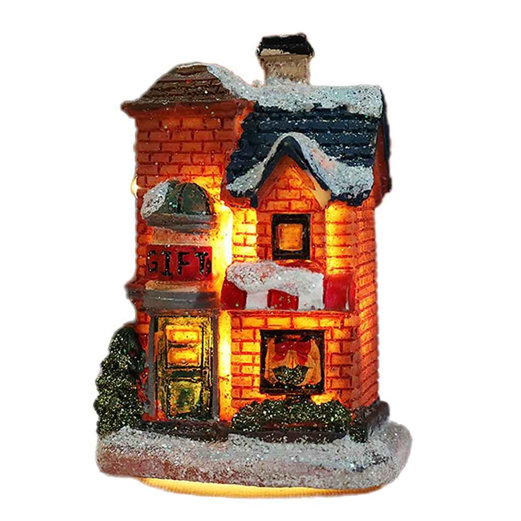 Light Up Christmas Decoration LED Miniature House Village Style 3