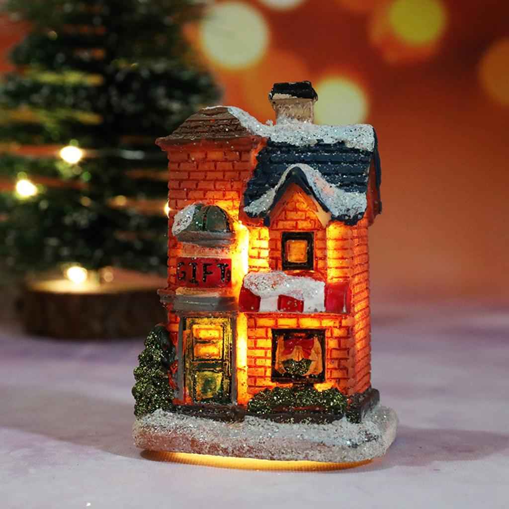Light Up Christmas Decoration LED Miniature House Village Style 3