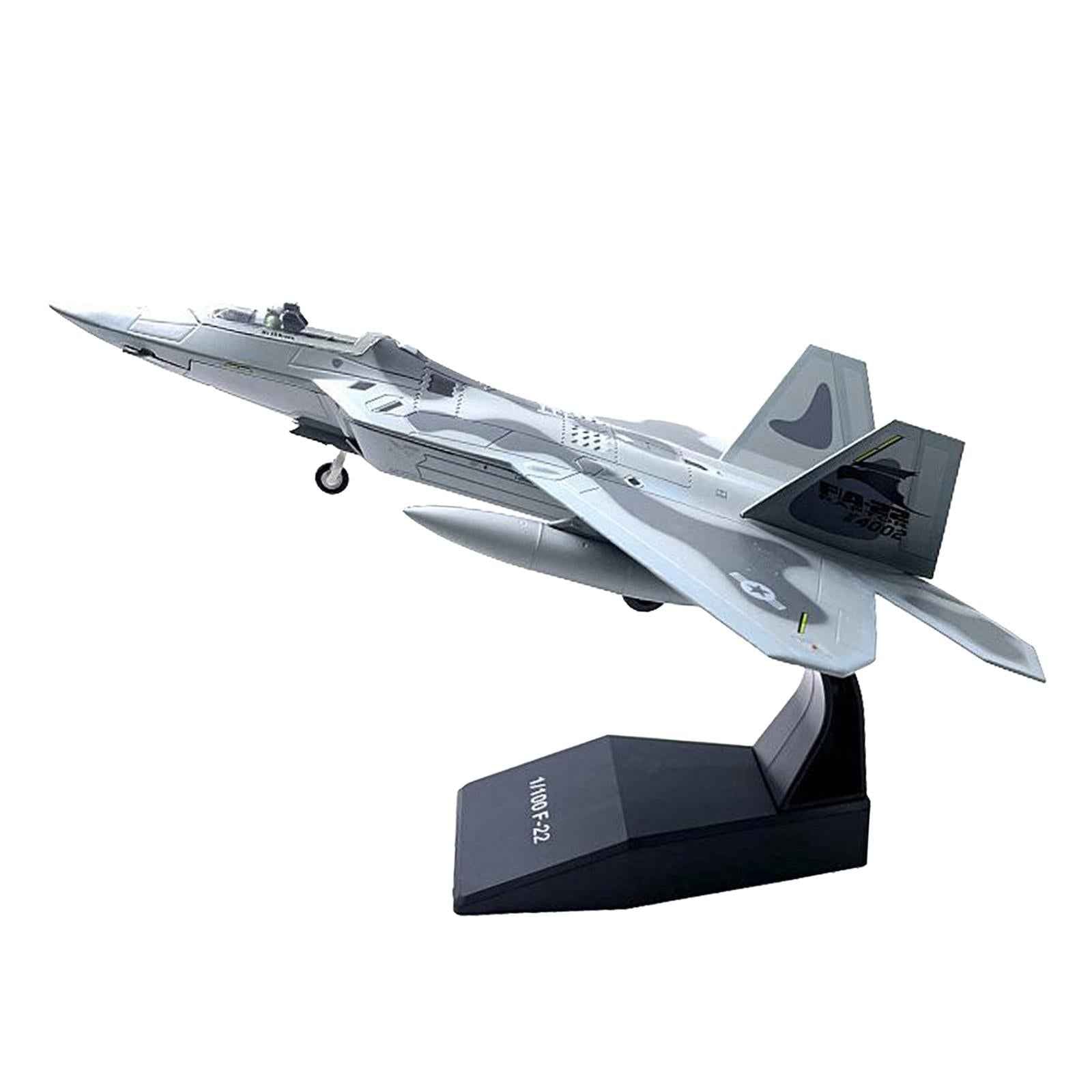 USA Airlines F-22 Raptor Airplane Model Fighter Aircraft 1/100 DieCast Model