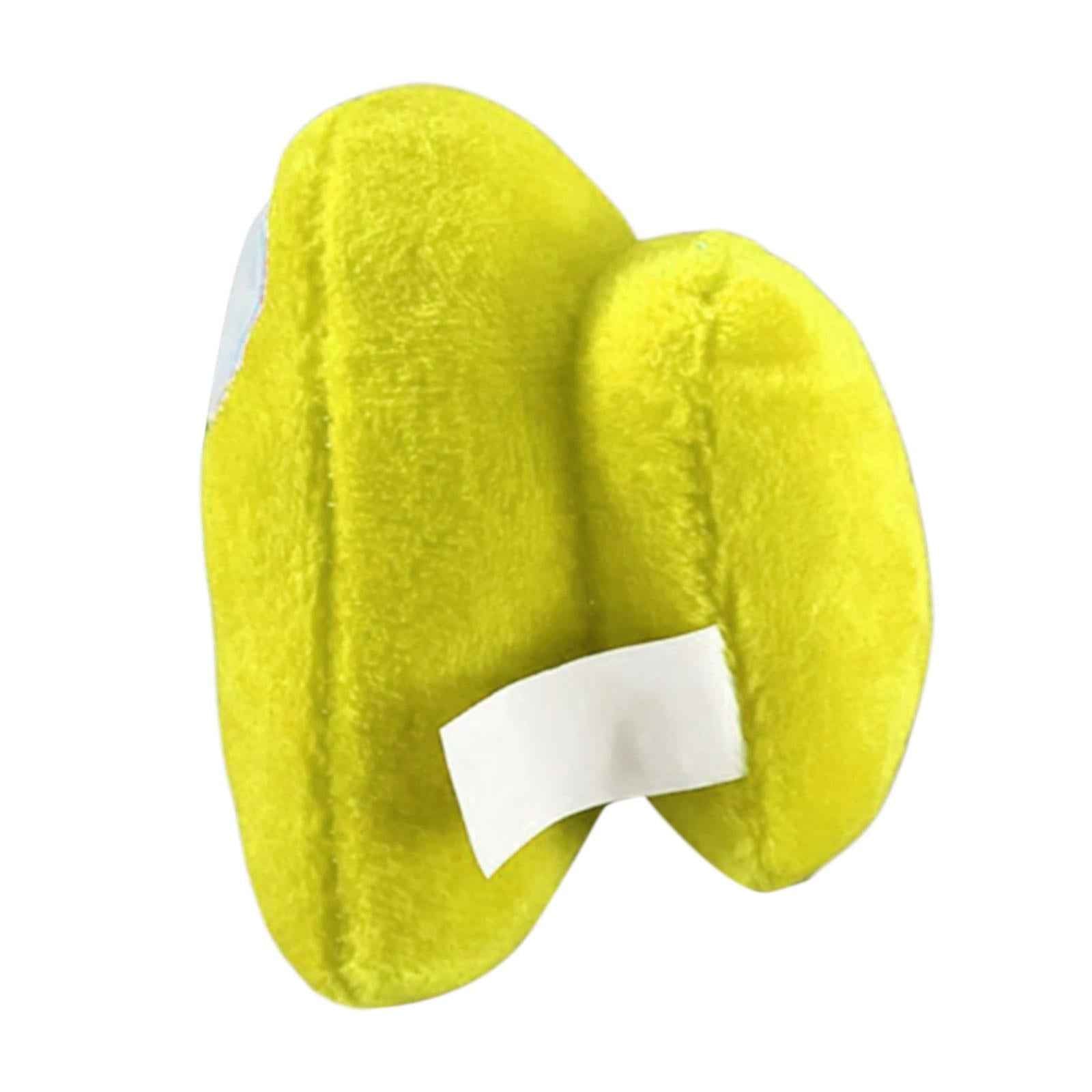 10cm Among Us Plush Stuffed Toy with Straw Hat Doll Game Figure Yellow
