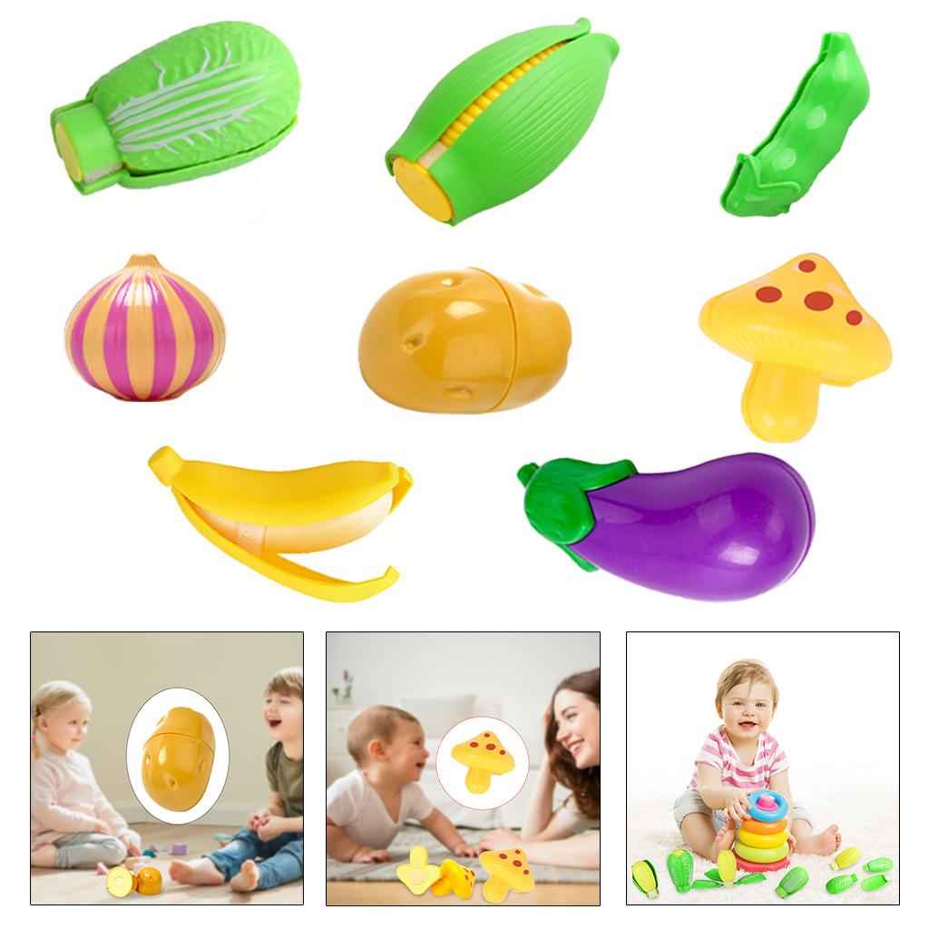 Kitchen Food Pretend Play Cutting Fruit / Vegetable Playset Style 1