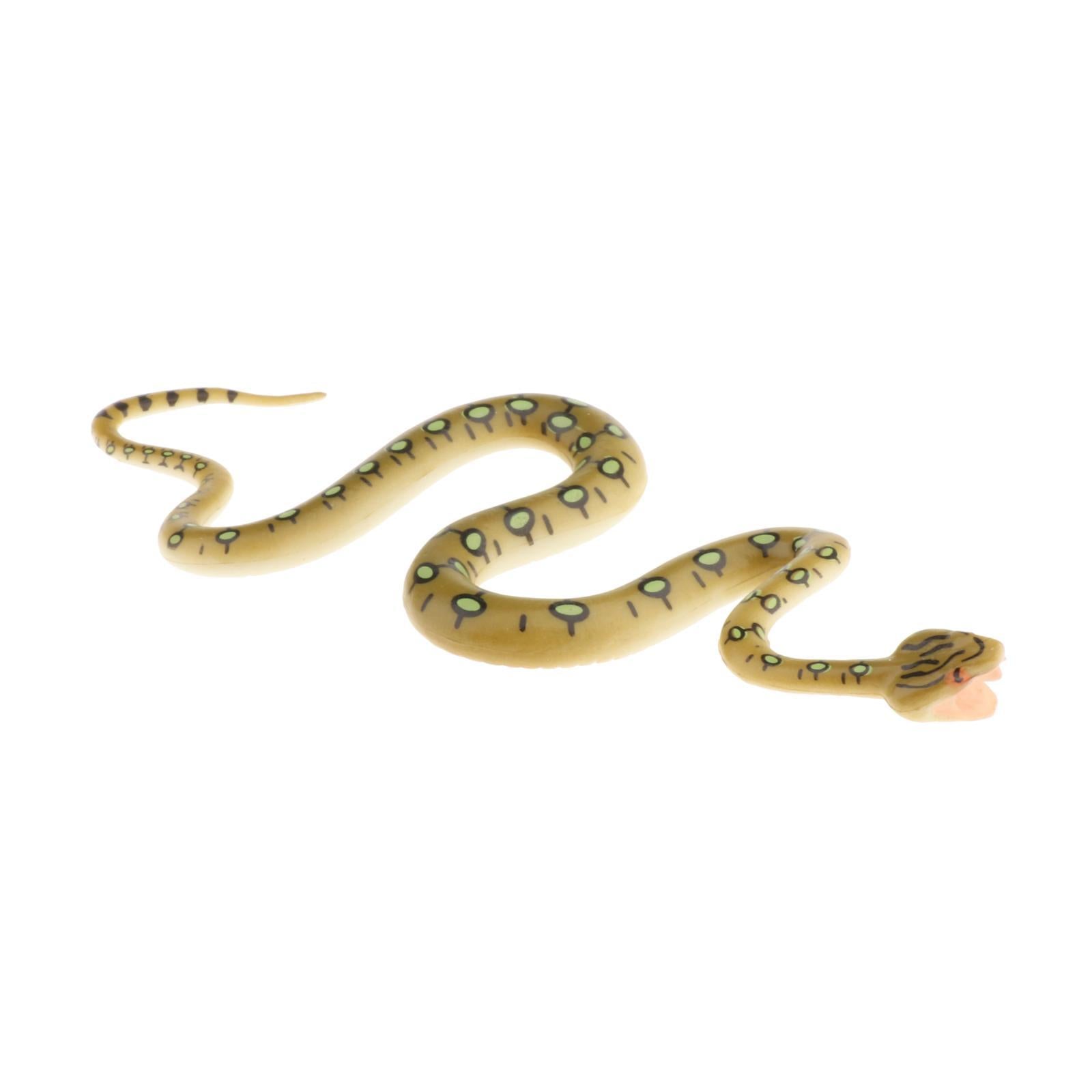 3xPlastic Snake Figurines Toys Collector for Kids Bag Filler Gift Python