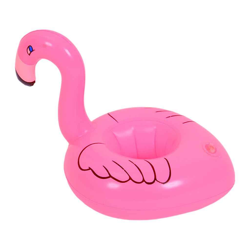 Inflatable Floating Drink Can Cup Holder for Swimming Pool Beach Flamingo