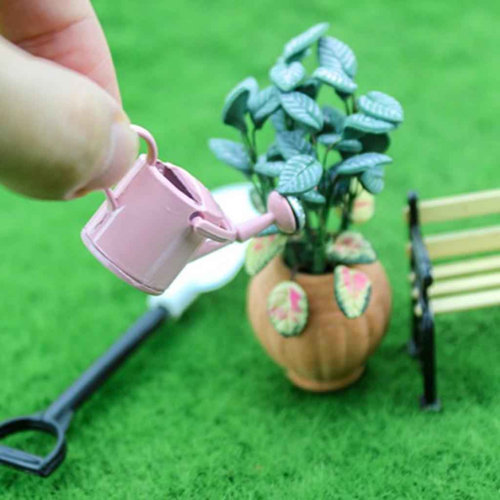 1:12 Scale Dollhouse Miniature Watering Can For Kitchen Room Garden Decor Pink